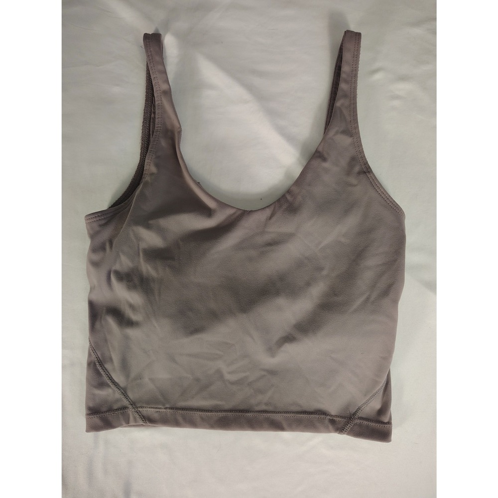 Lululemon Align Tank Top Size 2 Mauve Nulu Cropped Built-in Bra Yoga Top